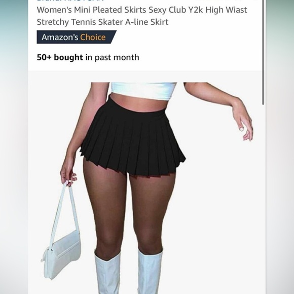 NEW Black Pleated Skirt - Picture 2 of 2